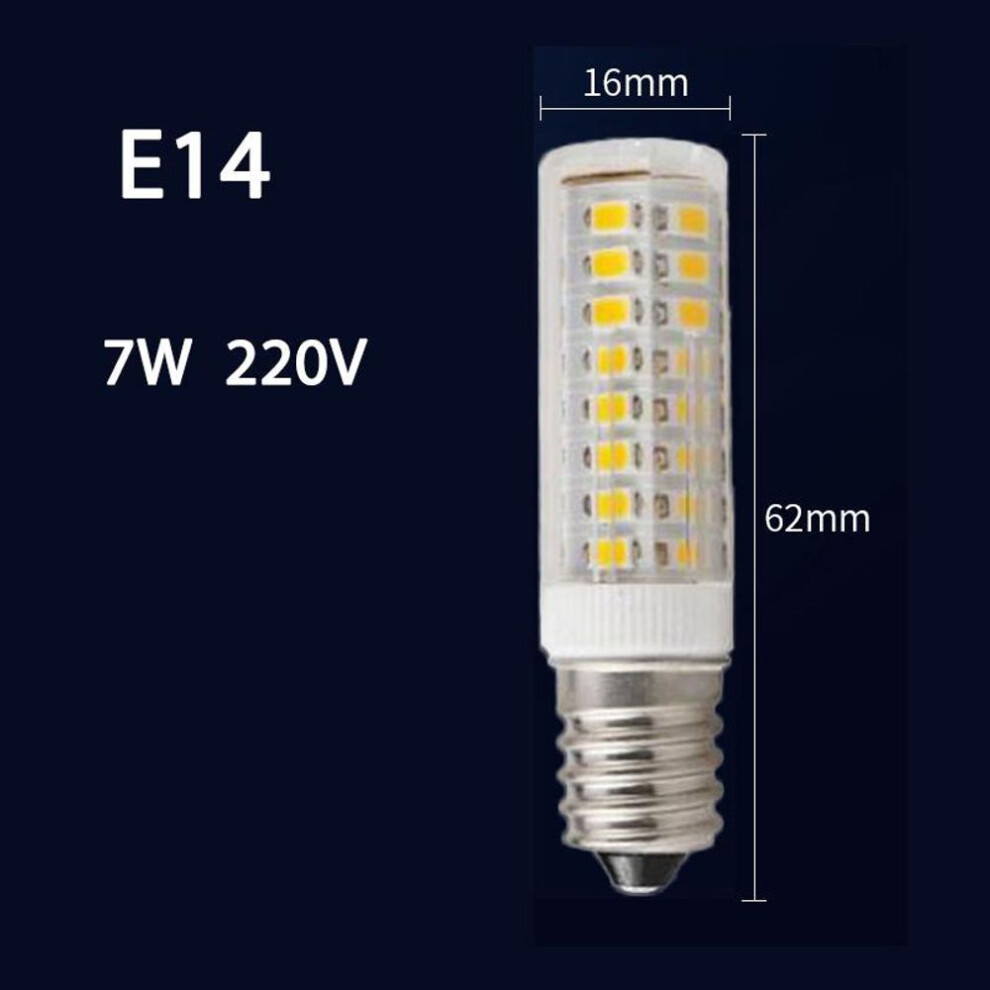 (yellow, E14-7W) E14 Led Mini Lamp 3w 5w 7w 9w  Ac 220v 230v 240v Led Corn Bulb 360 Beam Angle Replace Halogen Chandelier Light Myy