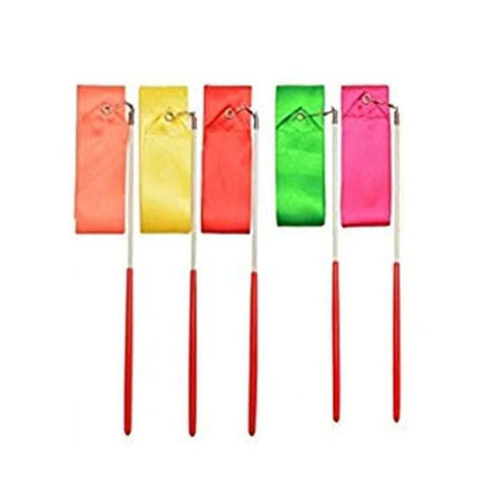 (multicolor) Dance Ribbon,rhythmic Gymnastic Ribbon 5 Pcs 2 Meters Twirling Ribbon