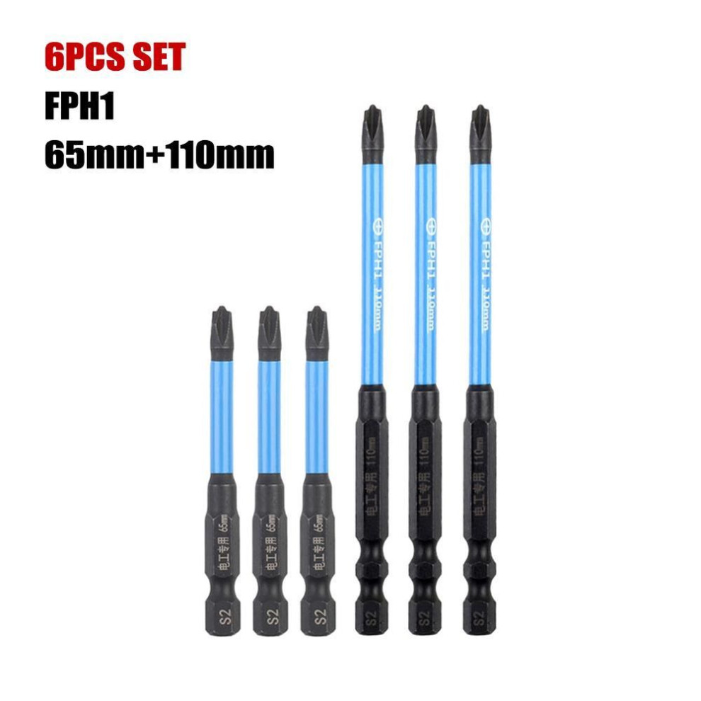 (FPH1) 6x Screwdriver Bits Durable Fph1 Fph2 Fph3 Hand Tools