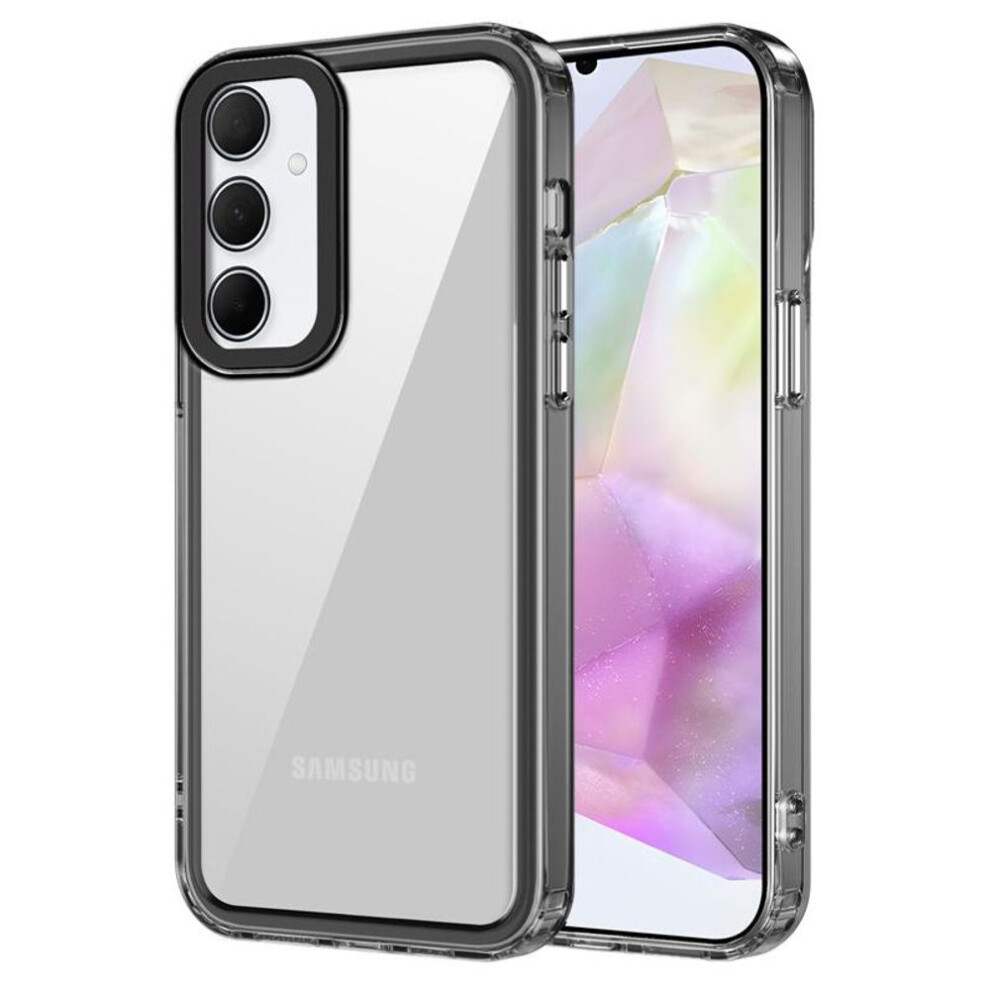 (black, Samsung Galaxy A33 (5G)) Acrylic Shockproof Clear Case For Samsung Galaxy A55 A35 A25 A15 A05 A05s A54 A34 A24 A14 A53 A33 A13 S24 Ultra S23 Fe S22 Plus Back Transparent Cover