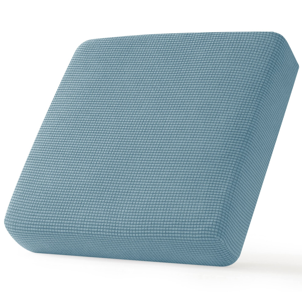 Housse de coussin extensible CHUN YI pour fauteuil, canap   , si   ge, housse de protection avec tissu jacquard    lasthanne (petit bleu fum   )