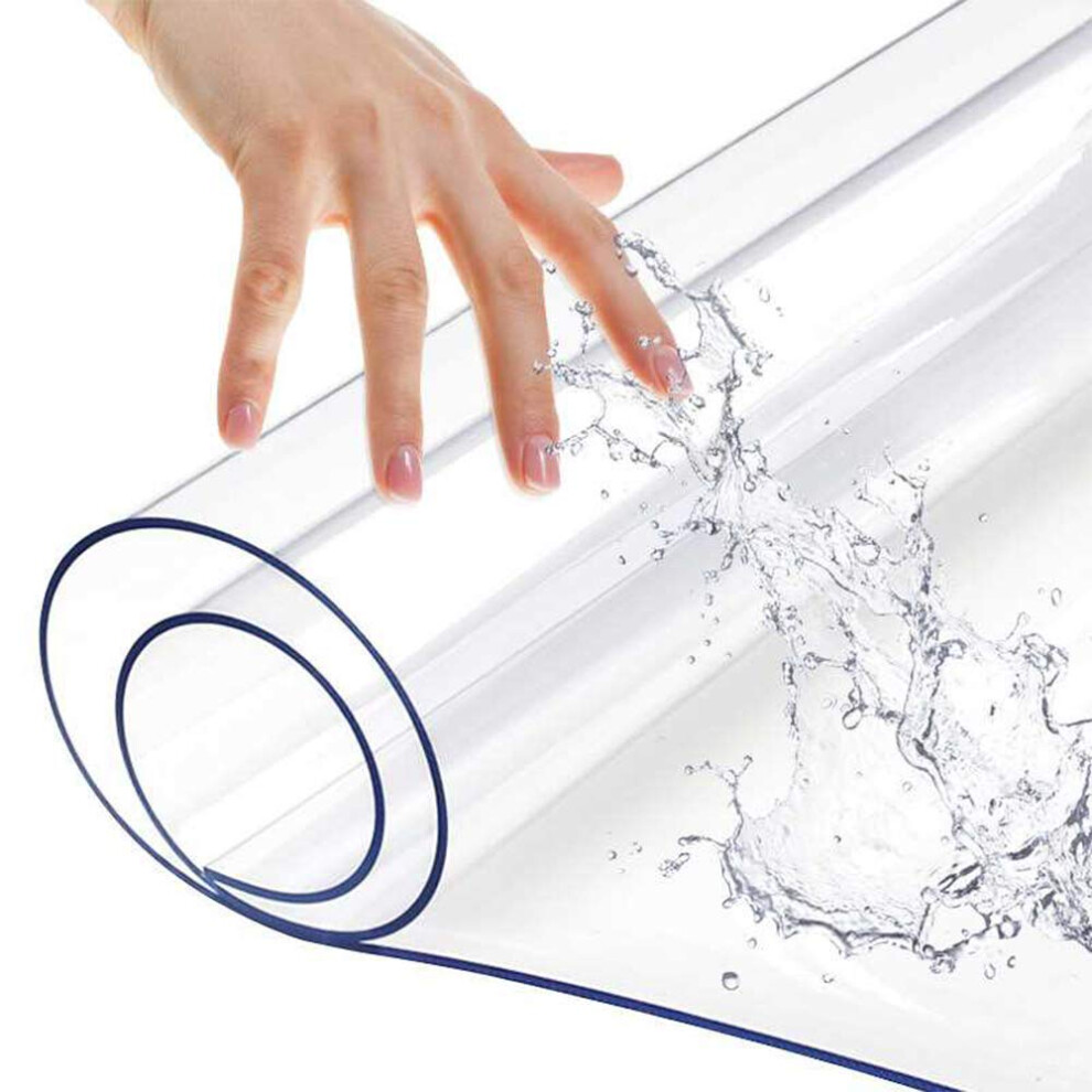 Tapis de protection de table rectangulaire en PVC transparent 30 x 60 cm résistant à l'eau