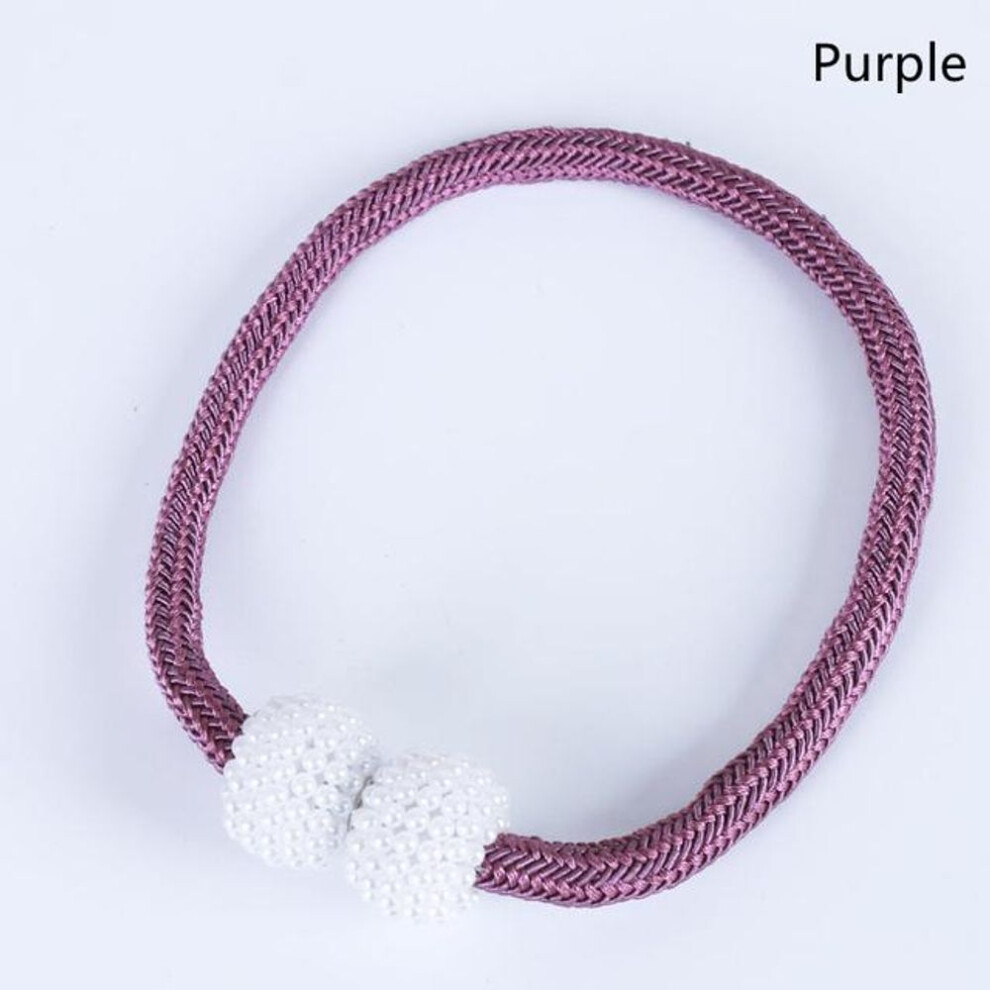 (purple, 1PC) 1pc Pearl Magnetic Curtain Clip Curtain Holders Tie Back Buckle Clips Hanging Ball Buckle Tie Back Curtain Decor Accessories