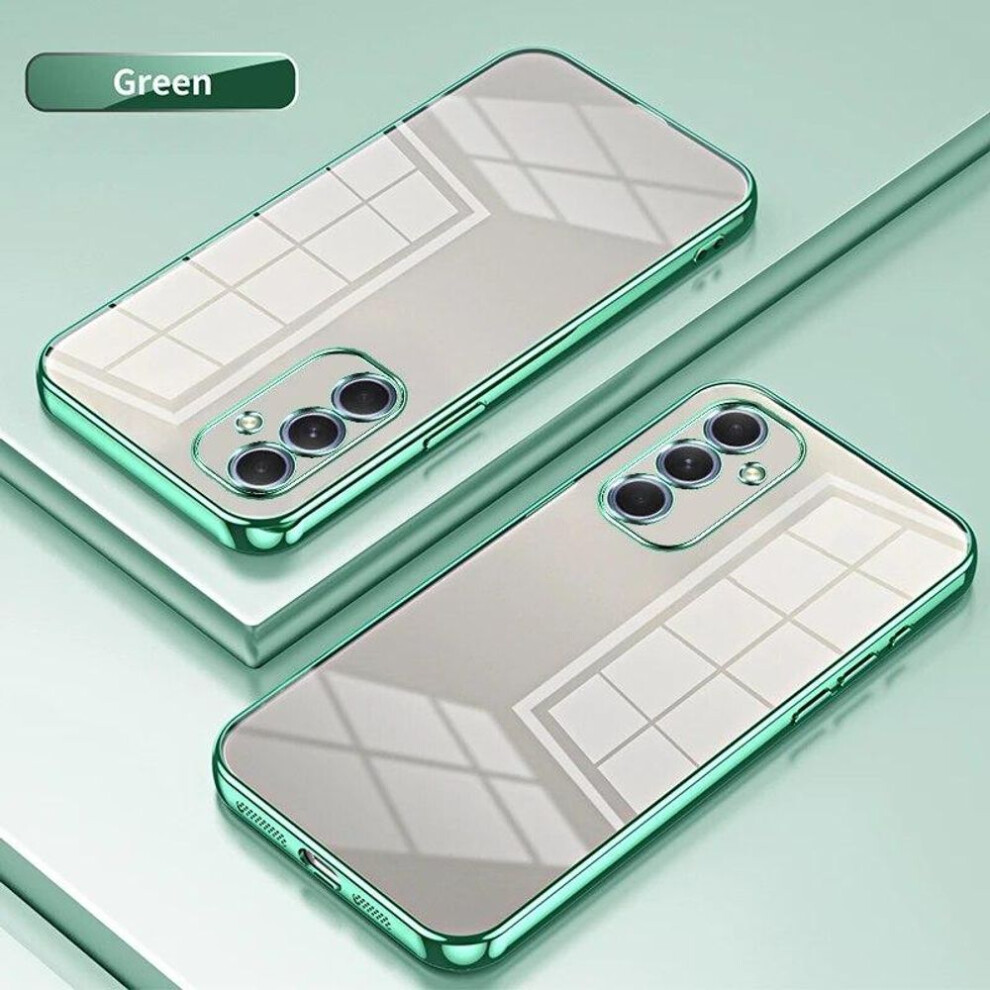 (green, For Samsung A23) Clear Plating Case For Samsung Galaxy A55 A35 A25 A15 A05 A05S A14 A54 A34 A24 A04S A53 A13 A23 A33 A52 A72 A12 Soft Back Cover