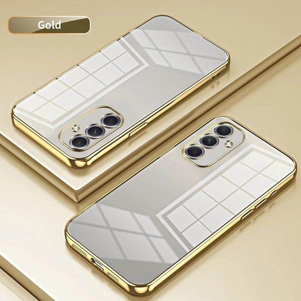 (gold, For Samsung A53) Clear Plating Case For Samsung Galaxy A55 A35 A25 A15 A05 A05S A14 A54 A34 A24 A04S A53 A13 A23 A33 A52 A72 A12 Soft Back Cover