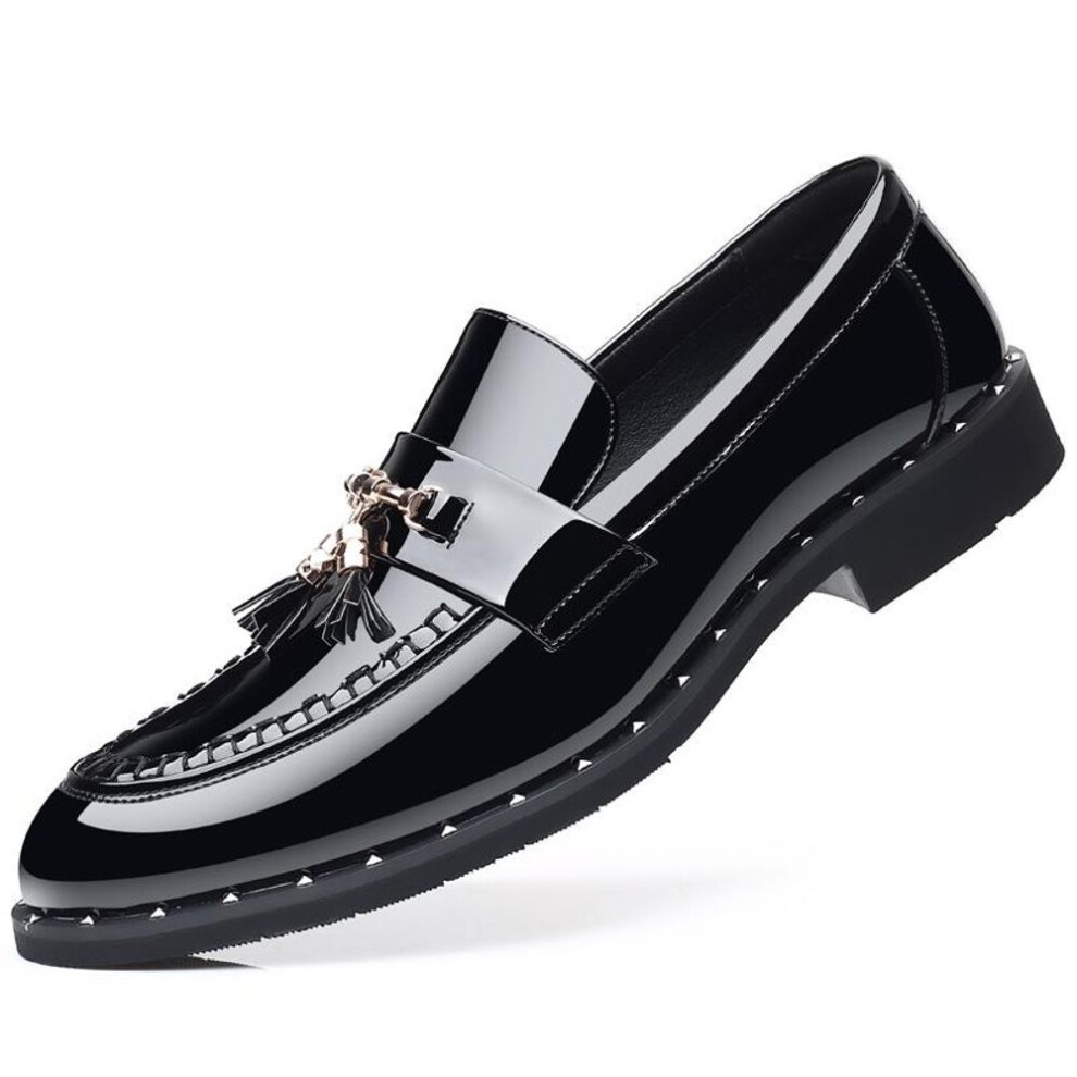 (black, 38) New Men&apos;s Business Dress Leather Shoes Luxury Fashion Groom Wedding Shoes Men Italian Style Oxford Shoes