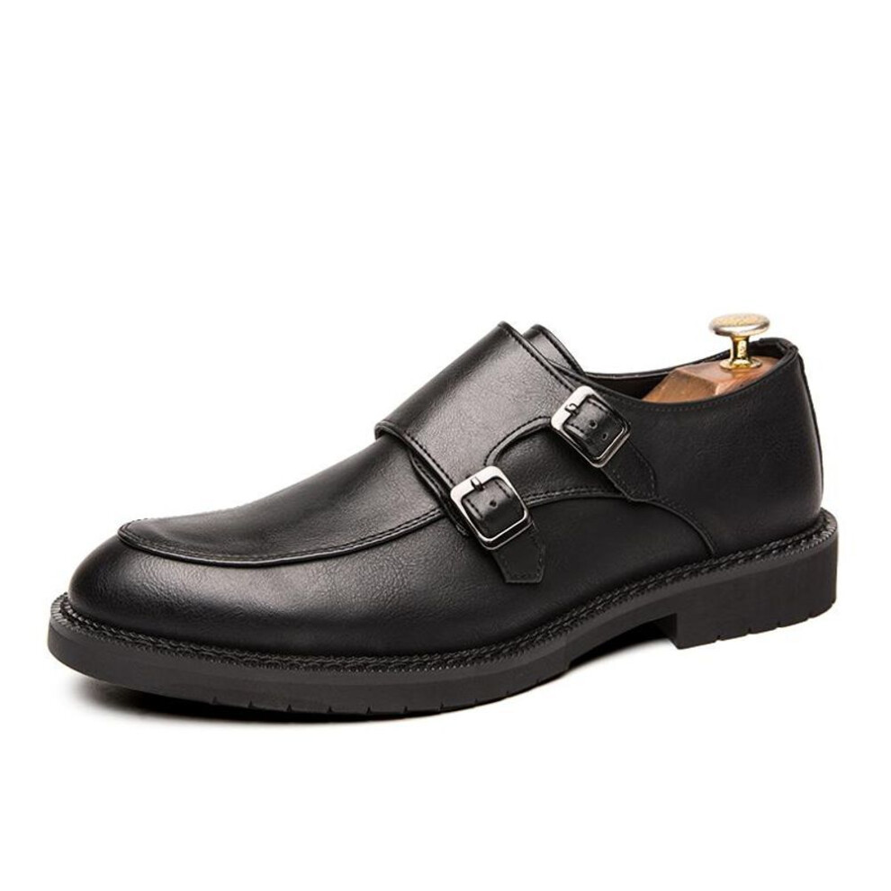 (black, 46) New Men&apos;s Casual Dress Leather Shoes Luxury Fashion Crocodile Pattern Wedding Shoes British Style Oxford Shoes Plus Size 38-47
