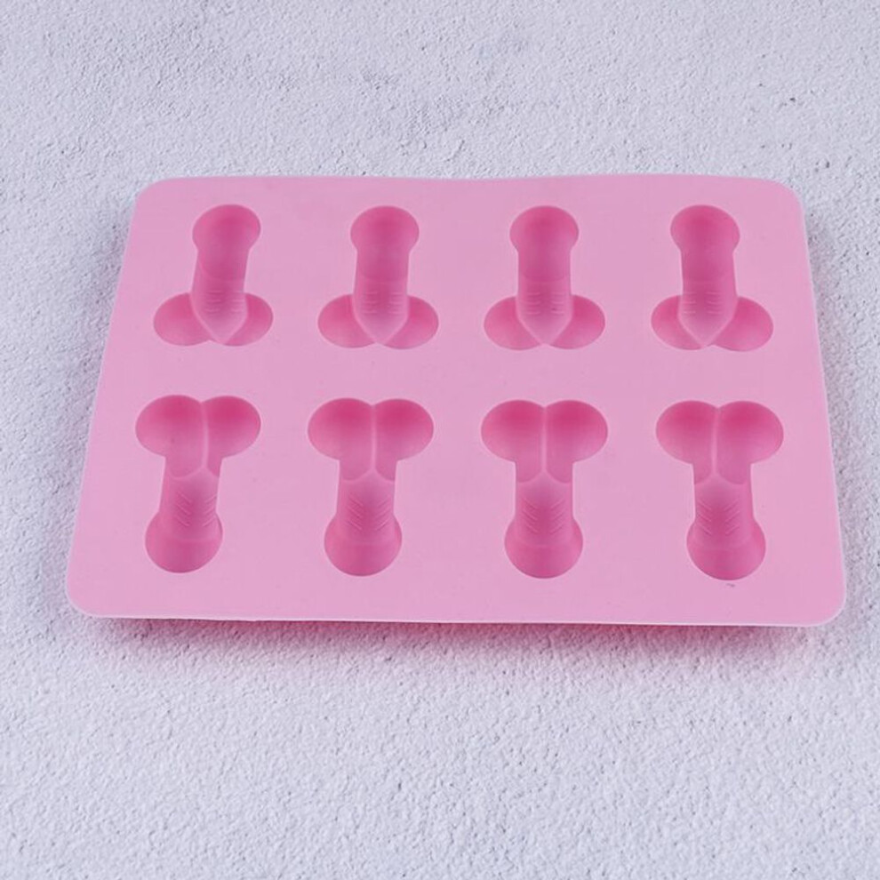 8holes Durable Penis Shape Silicone Cake Mold For Ice Cookie Jelly Candy Cupcake Decorating