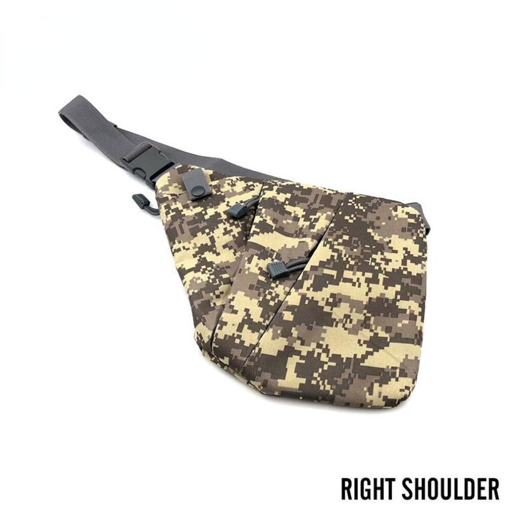(as the picture, RightShoulder) Multifunctional Concealed Tactical Storage Gun Bag Holster Men&apos;s Left Right Nylon Shoulder Bag Anti-theft Bag Chest Bag Hunting