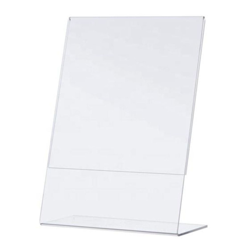 (A4) 3pcs Acrylic Sign Holder Clear Durable Water-resistant Slanted Table Display Stand For Office Restaurant