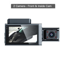(as the picture, 2 lens) 1080P Car Dashcam 3 Channel Car DVR Front and Rear View Camera WIFI Video Recorder Parking Monitor Black Box Night Version Dash Cam for Cars