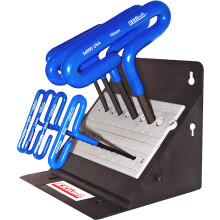 Eklind 56168 Cushion Grip Hex t-key allen allen-8pc Conjunto de tamanhos mmm mm 2-10 (eixo de 6 polegadas) com suporte