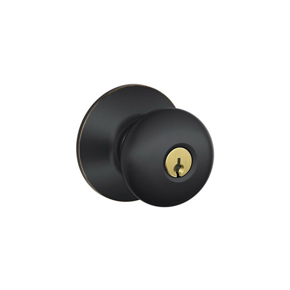 Serrure D'entr E Bouton Plymouth En Bronze Vieilli Schlage Lock Co F51VPLY716-image