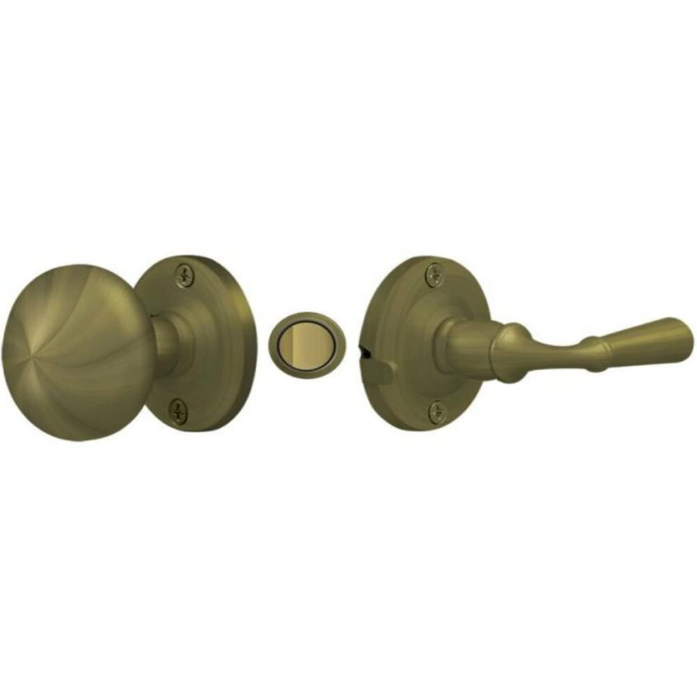 Deltana Sdl980u5 Storm Door Latch; Round; Tubular Lock; Antique Brass Finish 760923479412
