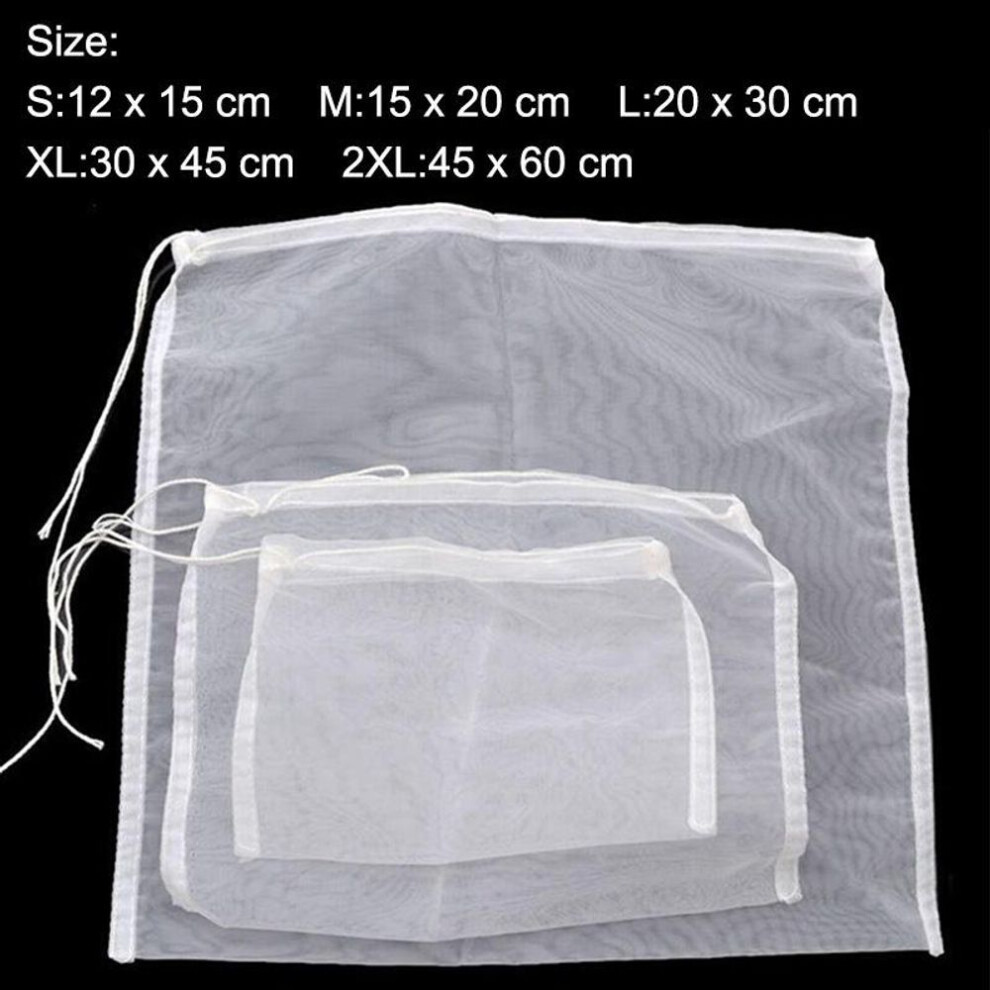 (30x45cm) 1pc Nylon Mesh Filter Bag Cheese Tea Milk Strainer Reusable Sourdough For Brew Coffee Filter Kitchen Tools Gadgets Colanders