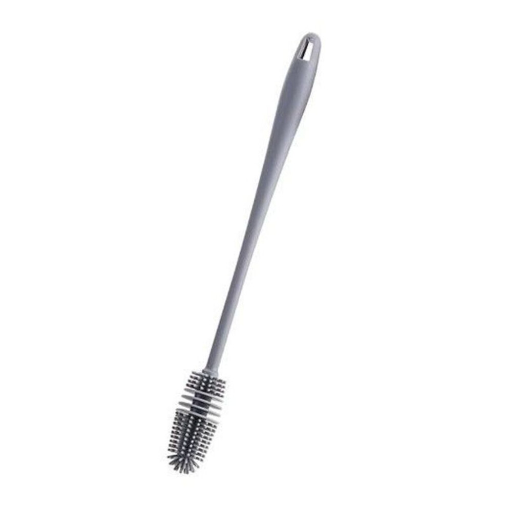 (grey) Silicone Cup Brush Kitchen Cleaning Tools Long Handle Drink Wine Glass Bottle Glass Cup Washing Cleaning Brushes