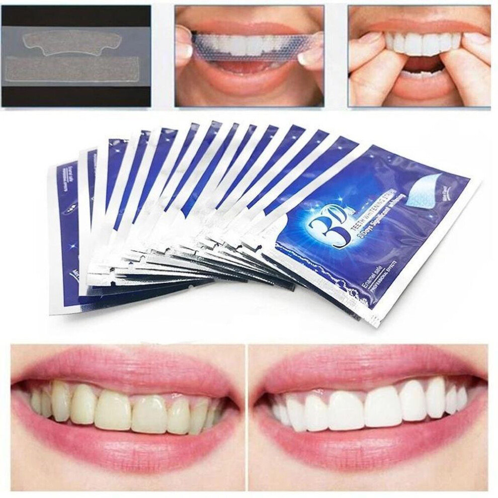 (8Pcs/4 package) 3D Teeth Whitening Strips Professional White Stain Remover Gel Set Oral Hygiene Care Strips