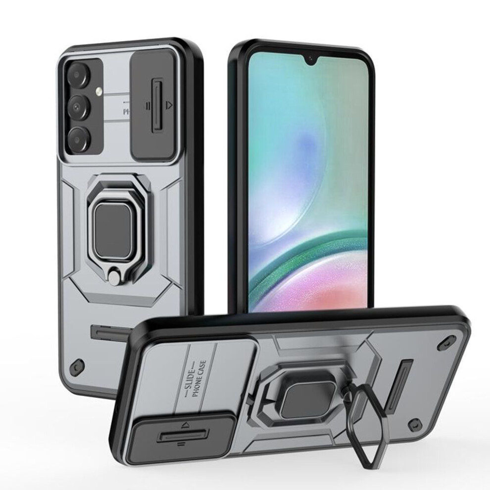 (gray, For Samsung A55 5G) Shockproof Armor Magnetic Holder Ring Case For Samsung Galaxy A15 A25 A35 A55 5g Lens Protect Cover For Samsung A 15 25 35 55