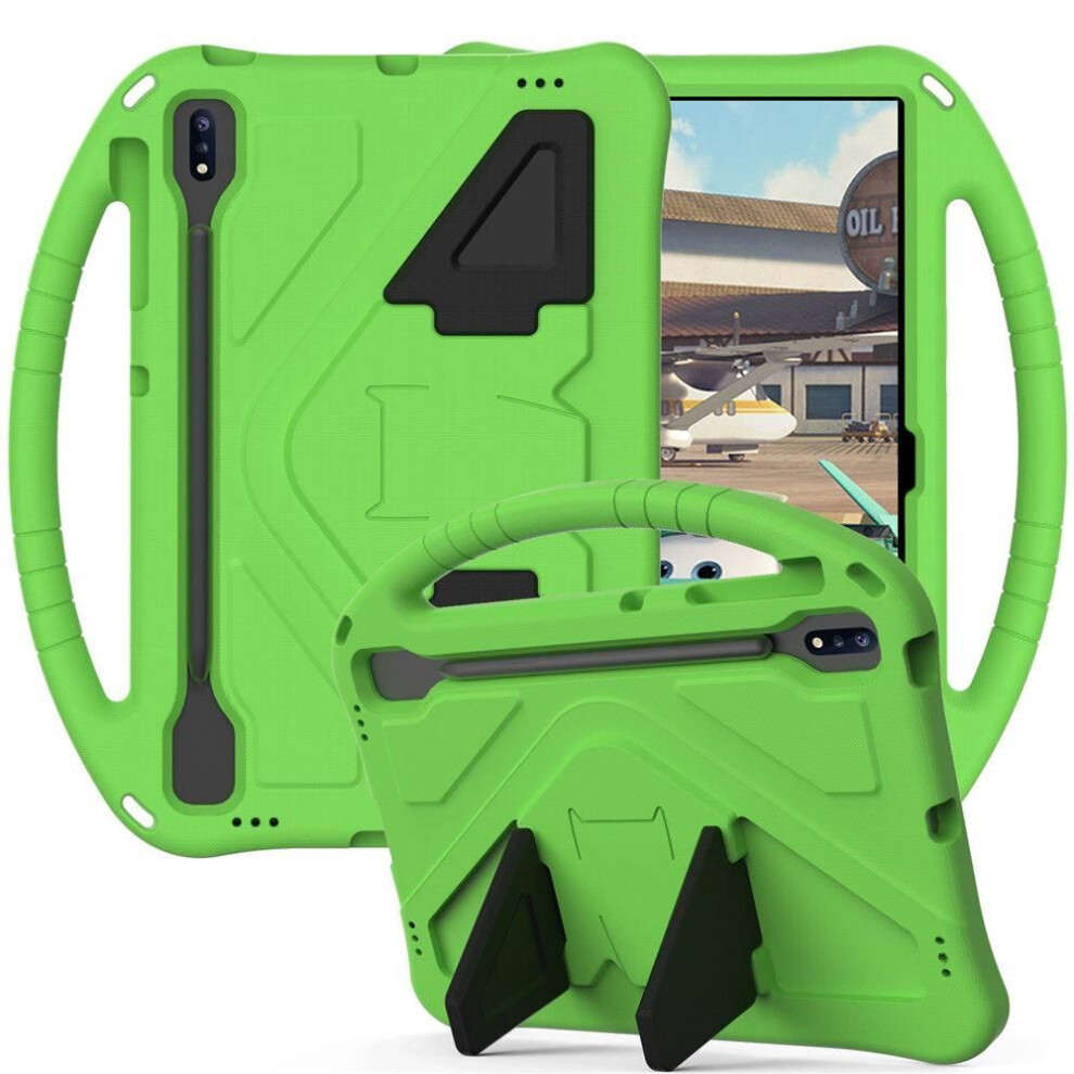 (green, Tab S9) EVA Foam Kids Safe Case for Samsung Galaxy Tab S9 Plus 12.4 2023 X810 X816B X818U Handle Kickstand Shockproof Tablet Cover