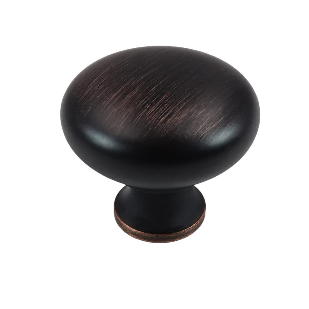 Hestia Hardware 10 Pack Oil Rubbed Bronze Cabinet Knob 1-1/4"" Diamet 654880018121