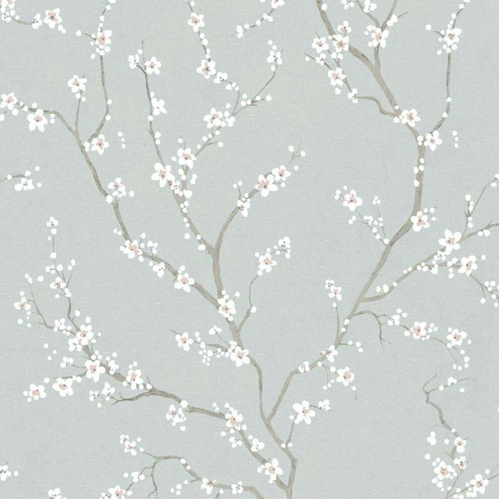 Roommates Rmk11272wp Blue Cherry Blossom Peel And Stick Wallpaper 034878198477