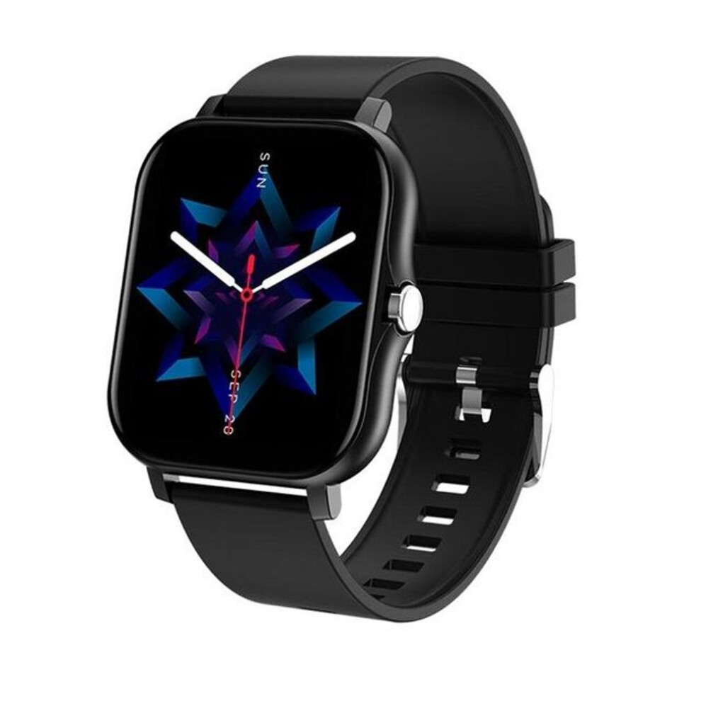 (black, Silicone belt) Lige New Women Smart Watch Men 1.69" Color Screen Full Touch Fitness Tracker Bluetooth Call Smart Clock Ladies Smart Watch Women