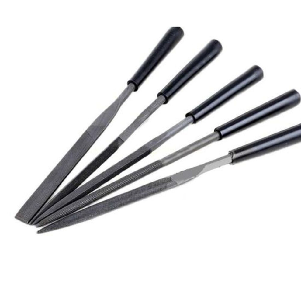 5Pcs Needle Files Set for Jewelery Metal Glass Stone Wood Carving Craft Tool