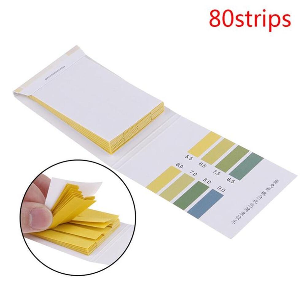 80 Strips Portable 5.5-9.0 Alkaline Acid Litmus Testing Paper Universal Meters Indicator Ph Value
