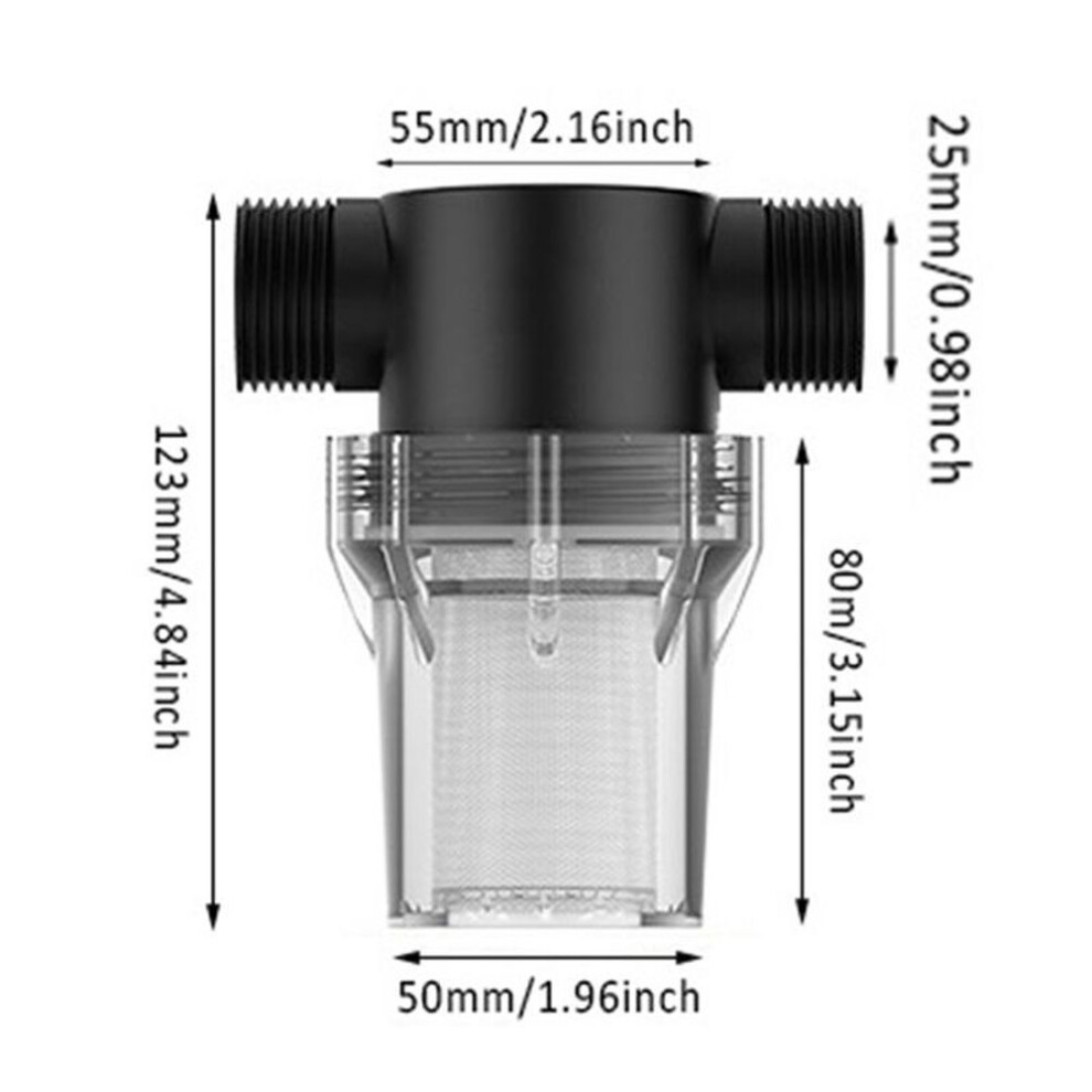 (6 point interface-40me) 1/2 Inch Garden Watering Filter Aquarium Water Pump Inlet Water Inline Mesh Strainer Pond Car Washing Irrigation Filter Screen