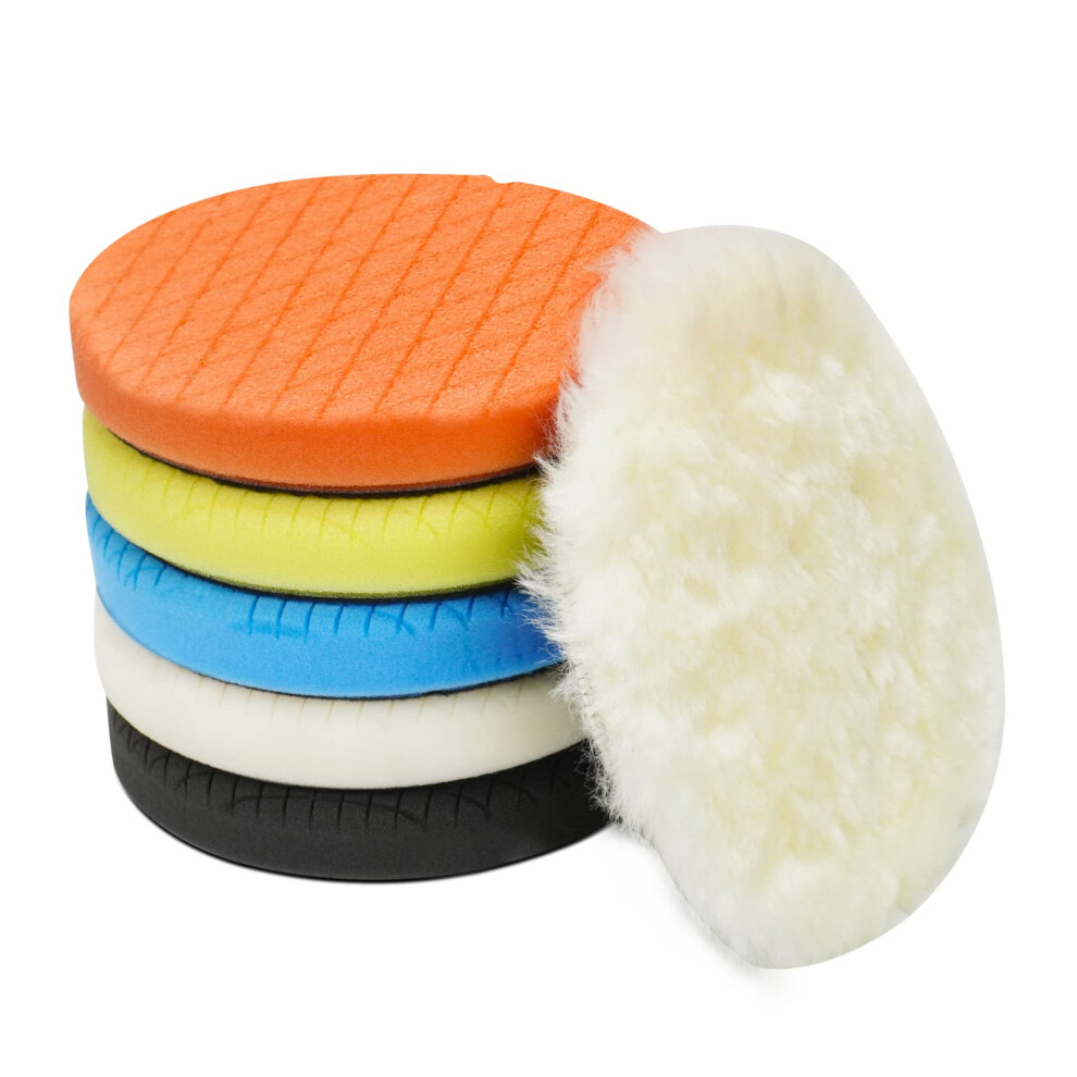 Autolock 6"" Buffing Polishing Pads 6Pcs 6.5Inch 165Mm Face For 6 Inc 772324494581