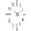 (Silver) Diy Big Wall Clock 3d Wall Clock Modern Silent Diy Big Wall Clock 3