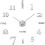 (Silver) Diy Big Wall Clock 3d Wall Clock Modern Silent Diy Big Wall Clock 1