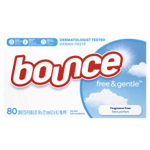 Fogli ammorbidenti Bounce Free & Gentle, 80 pezzi