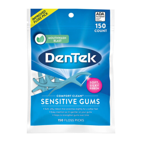 DenTek Comfort Clean Φτερά Οδοντικού Νήματος Φρέσκος Μέντα 150 Τεμάχια