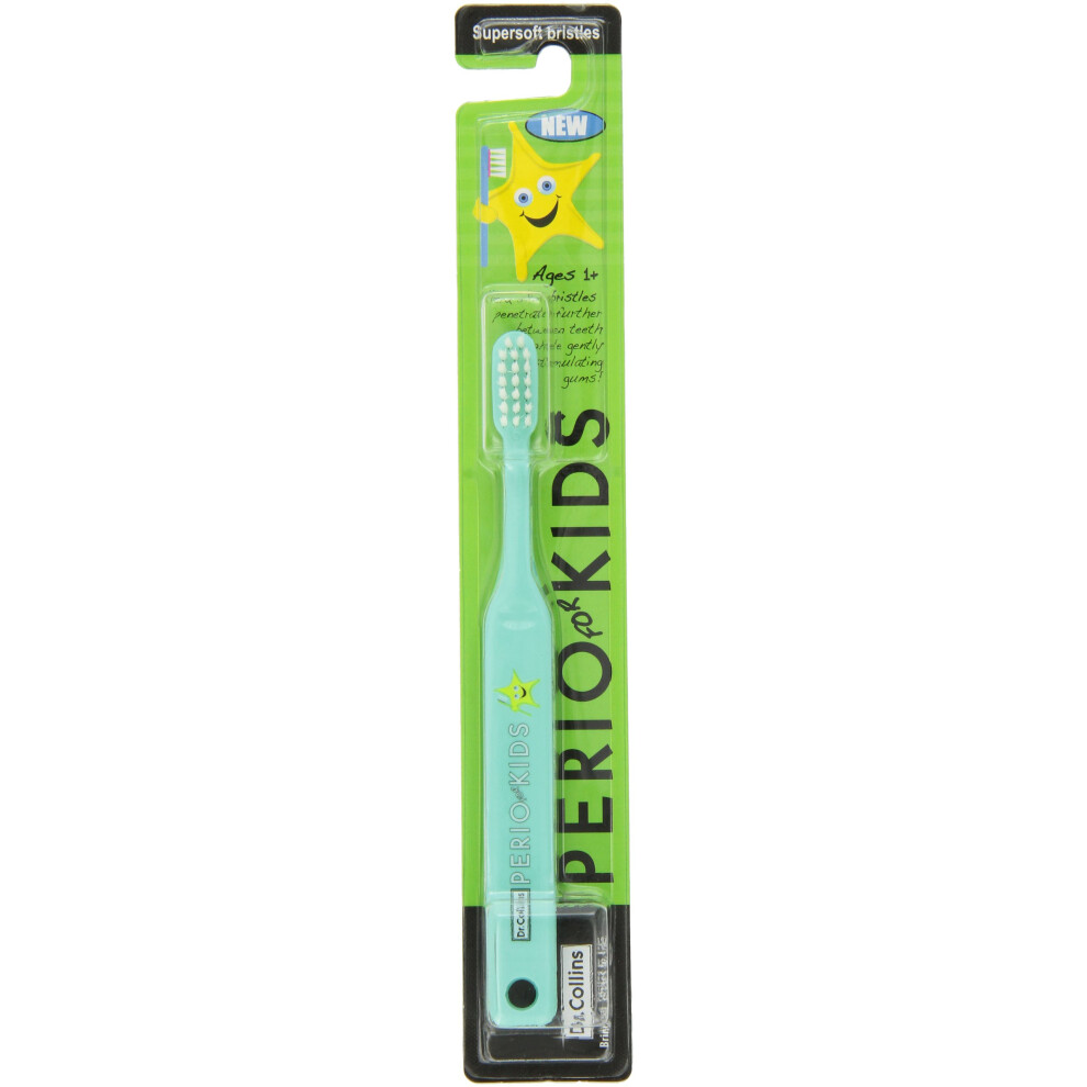 Dr. Collins Perio Toothbrush for Kids  Green  6 Count (Pack of 1)-image-OPC-PFNJ2PB-NEW
