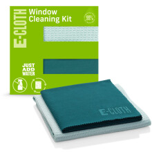 E-Cloth Kit de Limpieza de Ventanas - Paño para Ventanas y Cristales, Sin Rayas Solo con Agua