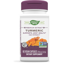 Natures Way Premium Extract Kurkuma Maximale Potentie Gestandaardiseerd op 95 Curcuminoïden 750 mg per portie 60 VCaps