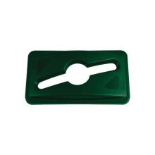 Rubbermaid Commercial - Slim Jim Single Stream Recycling Top For Slim Jim Containers Dark Green ""Product Category: Breakroom And Janitorial