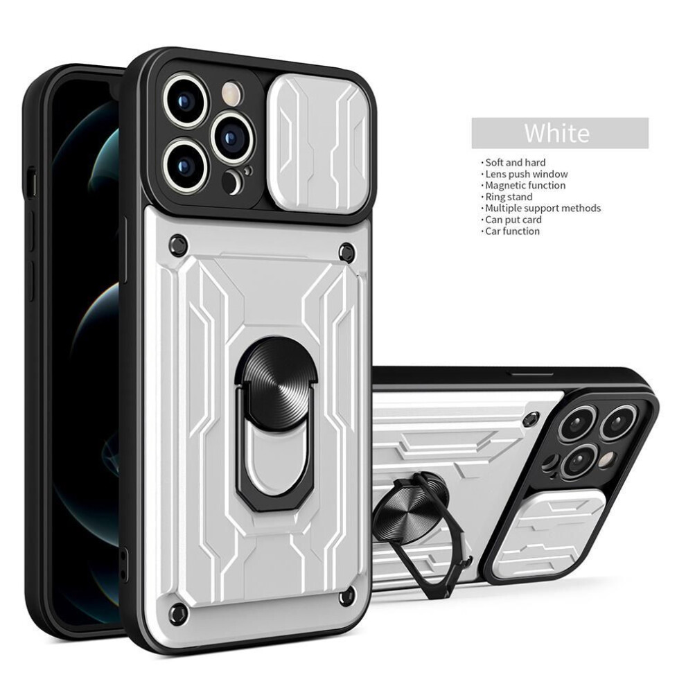 (white, iPhone 6 Plus/6S Plus) Luxury Shockproof Lens Protector Multifunction Armor Case For Phone 15 14 Plus 13 12 11 Pro Max For Samsung S23 S22 S21ultra Plus Note20ultra A14 A54