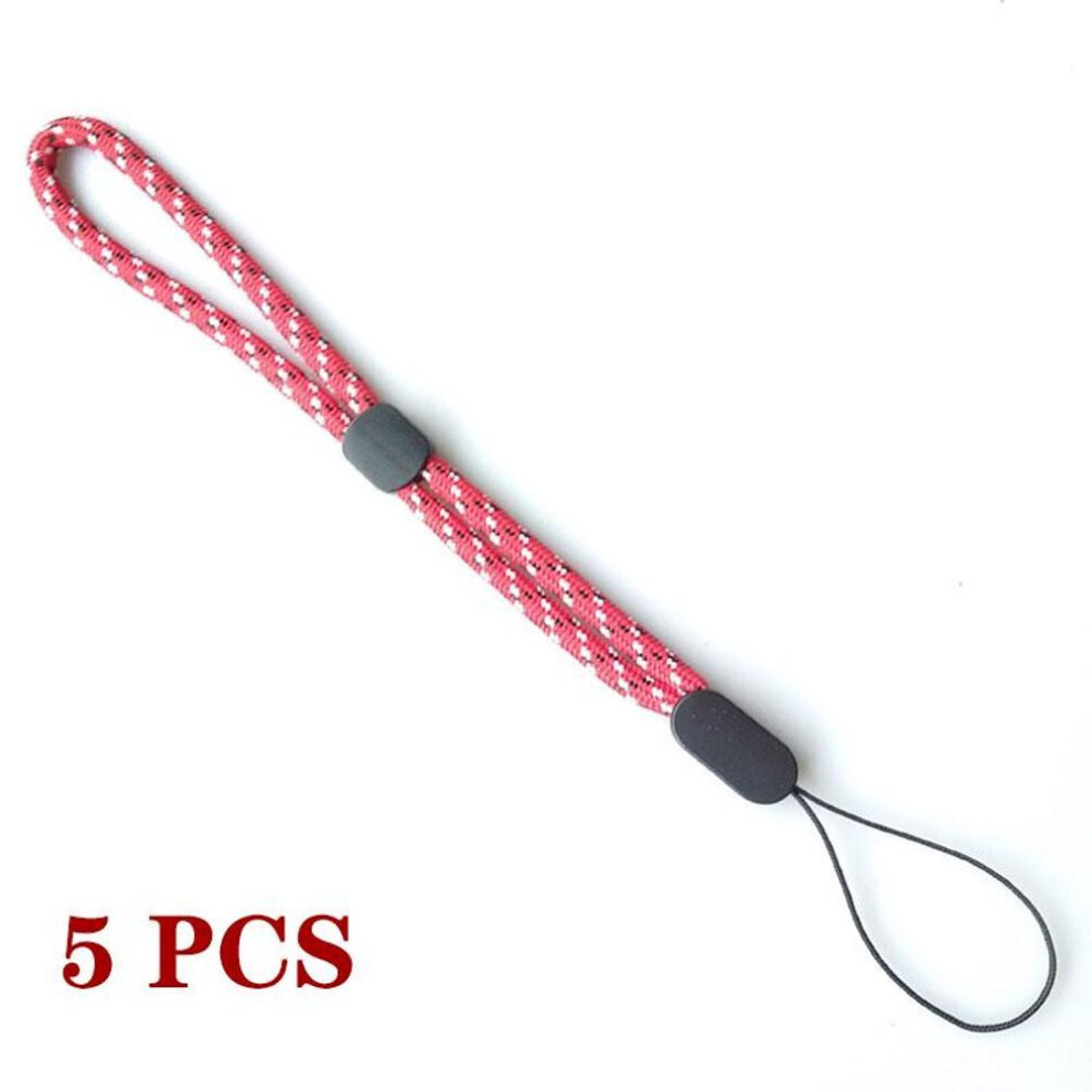 (red, 5 PCS) 5-10 Pcs Adjustable Hand Wrist Lanyard Strap For Phone Keys Usb Flash Drives U Disk Camera Airpods