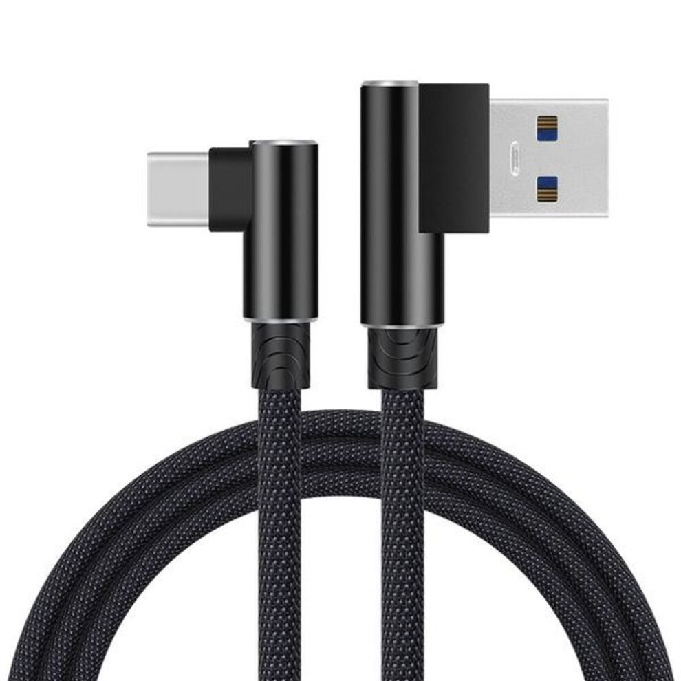 (black, 1M Micro USB) 90 Degree Nylon Usb Cable For Iphone X 6 6s 7 8 Fast Charging Cable For Ipad Usb Charger Cable L Type Data Cable