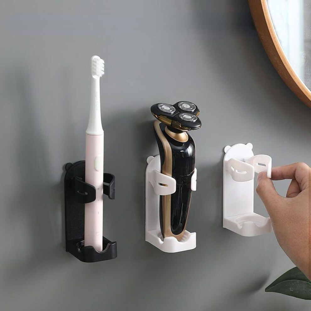(grey) Electric Shaver Razor Wall-mounted Holder Traceless Toothbrush Stand Rack Space Saving Storage Holder Bathroom Accessories
