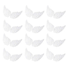 12 db Small Angel Wings Fabric Wings rttes foltok barkcsolshoz fehr