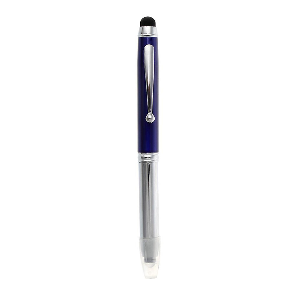 (Blue) 3In1 Capacitive For Touch Screen Stylus Ballpoint Pen Led Flashlight For Ipad Blue