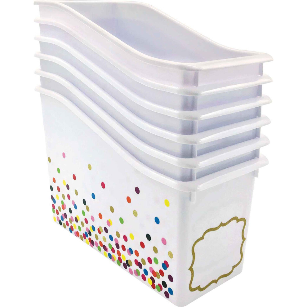 Confetti Plastic Book Bins - 6 Pack-image-OPC-PFNP8VS-NEW