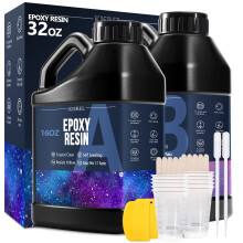 KISREL-epoksihartsi 32 oz - kristallinkirkas epoksihartsipakkaus - ei kellastu, ei kuplia, taidehartsivaluhartsi askarteluun, korujen valmistukse