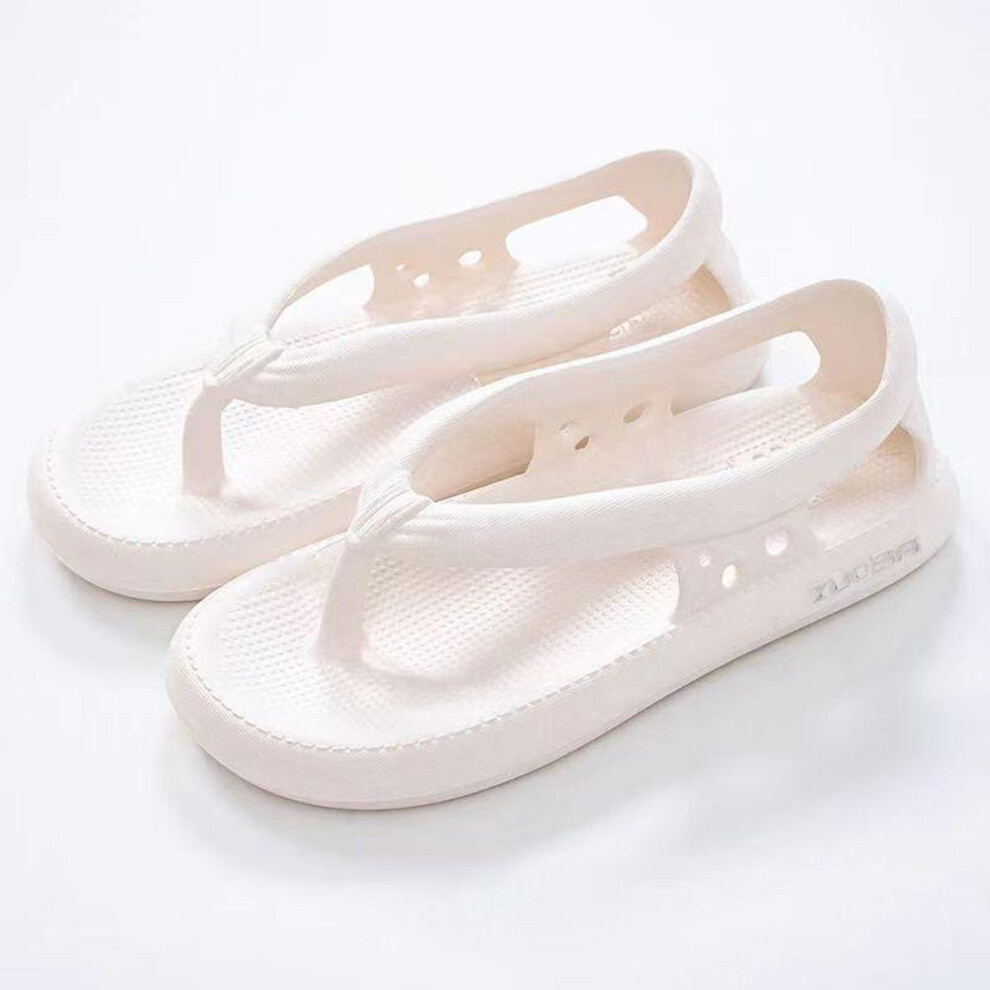 (white, 38-39) Men&apos;s And Women&apos;s Beach Flip-flops Water Sandals Outdoor Slippers Breathable Sandals Comfort Soft Slides For Men And Women