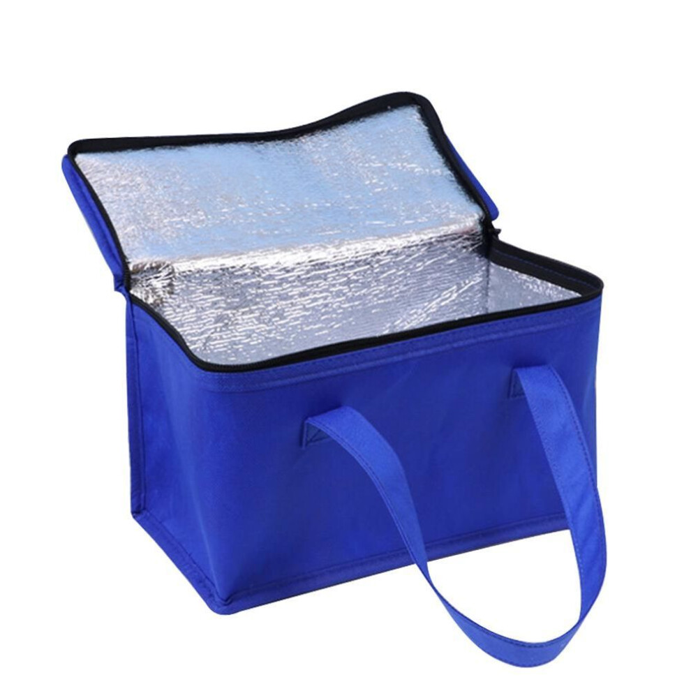 (blue, 28*14*17) Portable Drink Beer Aluminum Foil Insulation Cooler Bags Lunch Thermal Pack
