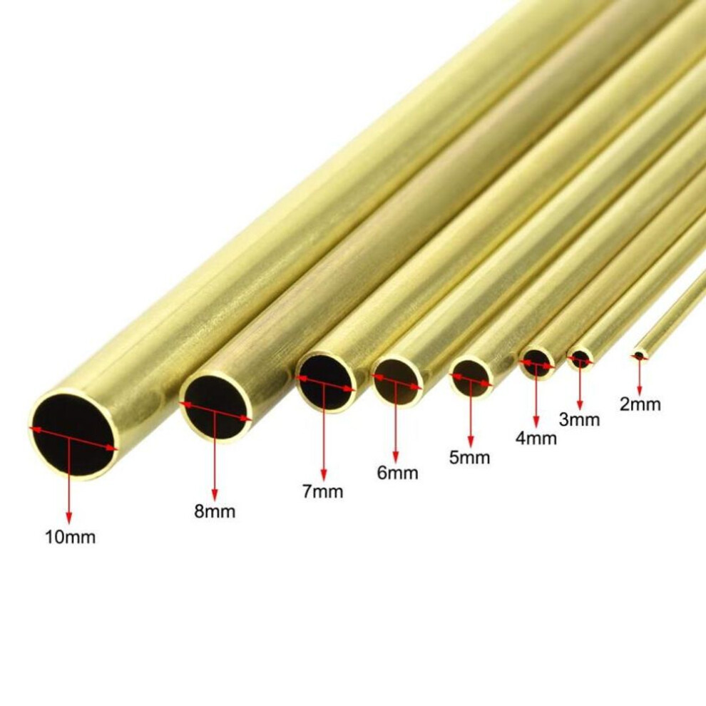 (20x18mm-500mm) 1 Pcs Brass Tube Diameter 2/3/4/5/6/7/8/9/10/12/14/16/18/20mm Length 200mm/300mm/500mm Seamless Round Pipe Tubing