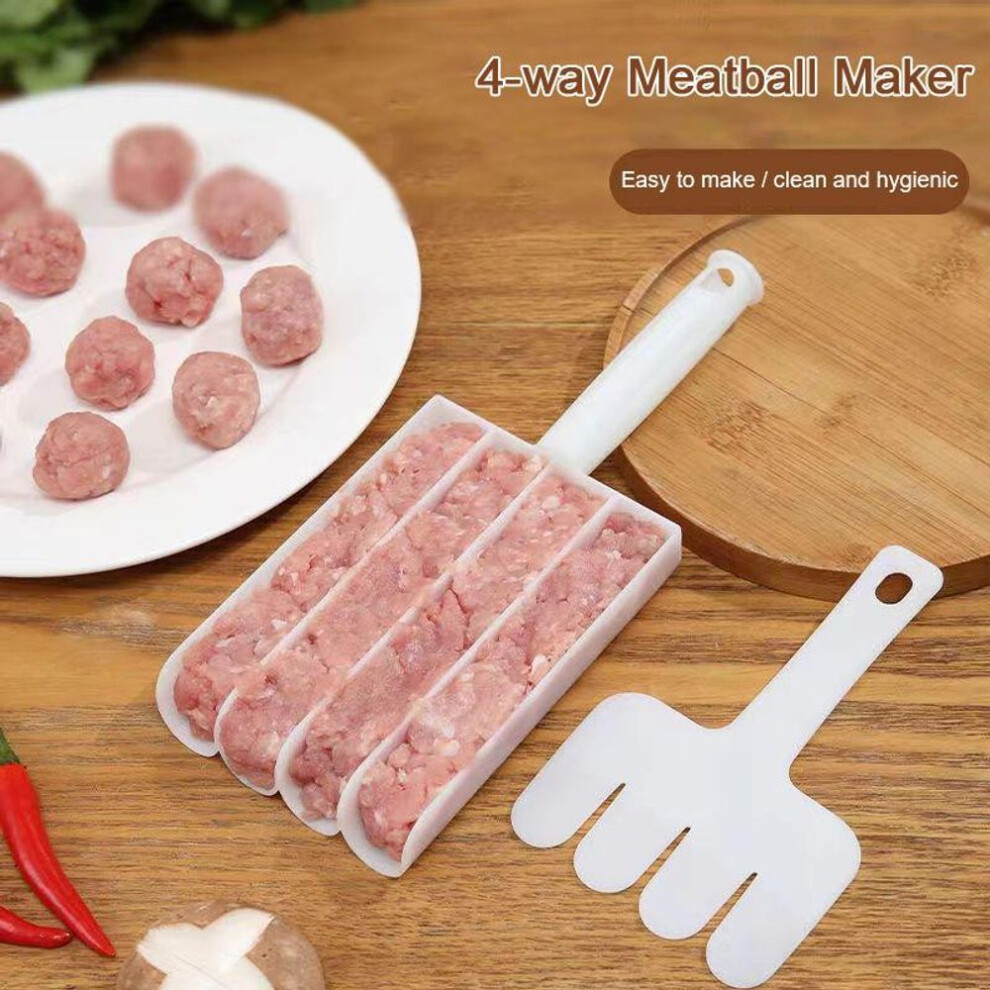 Kitchen Triple Meat Ball Maker, Meat Ball Scoop With Cutting Spade Ball